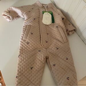 NWT konges slojd cherry thermo onesie Jacket suit baby Sz 3-6 mo